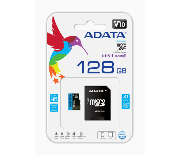ADATA 128GB microSDXC Premier 100MB/s A1 V10 C10 UHS-I - 401959 - zdjęcie 4